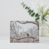 Winterschnee mit Adler Postkarte (Stehend Vorderseite)