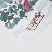 Winterschnee mit Girl Seidenpapier (Ausschnitt)