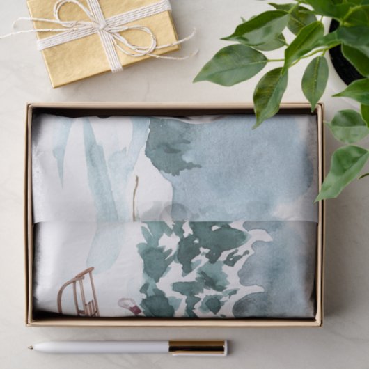 Winterschnee mit Girl Seidenpapier (Geschenk)