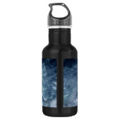 Winterschnee mit Wölfen im Evergreen Forest Edelstahlflasche (Rückseite)