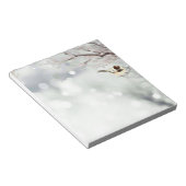 Winterschnee Niedliche Chickadee Bird Frost Notizblock (angewinkelt)