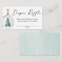 Winterschnee-Ornament-Babydusche-Windpreisraffinat Begleitkarte