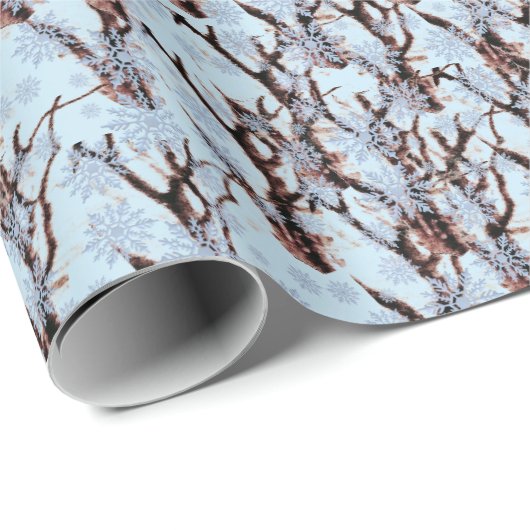 Winterschnee-Papier Geschenkpapier (Rolleneckpunkt)