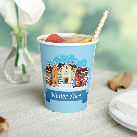 Winterschnee Pappbecher