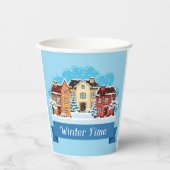 Winterschnee Pappbecher (Vorderseite)