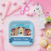 Winterschnee Pappteller (Party)