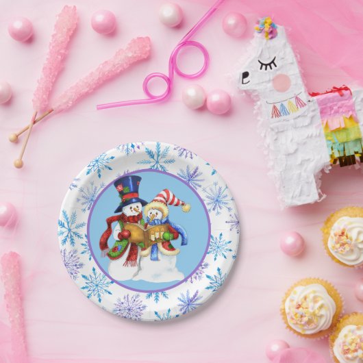 Winterschnee Pappteller (Party)