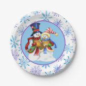 Winterschnee Pappteller (Vorderseite)