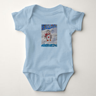 Winterschnee-Penguin-Babybodysuit Baby Strampler
