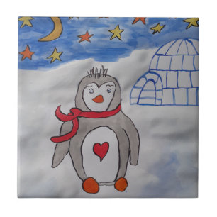 Winterschnee-Penguin Keramik Tile Fliese