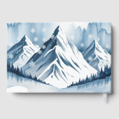 Winterschnee-Pine-Käfer-Hochzeit Gästebuch (Rückseite)