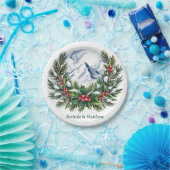 Winterschnee-Pine-Käfer-Hochzeit Pappteller (Party)