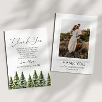Winterschnee Pine Tree Custom Foto Hochzeit