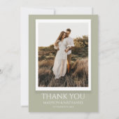 Winterschnee Pine Tree Custom Foto Hochzeit Dankeskarte (Rückseite)