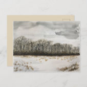 WINTERSCHNEE-POST-KARTE POSTKARTE (Vorne/Hinten)