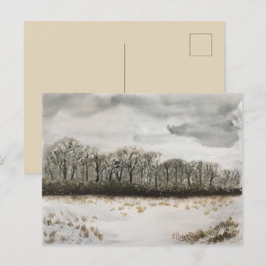 WINTERSCHNEE-POST-KARTE POSTKARTE (Vorne/Hinten)