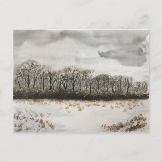 WINTERSCHNEE-POST-KARTE POSTKARTE (Vorderseite)