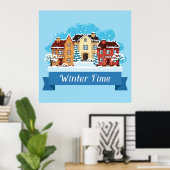 Winterschnee Poster (Heimbüro)