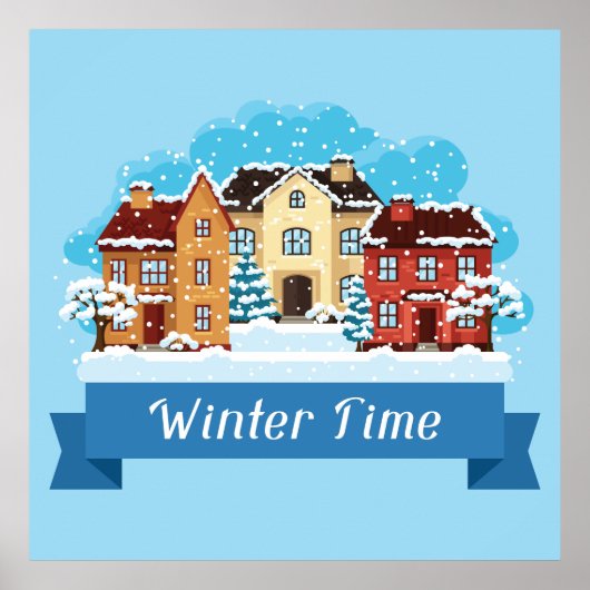 Winterschnee Poster (Vorne)