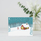 Winterschnee Postkarte (Stehend Vorderseite)