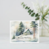 Winterschnee Postkarte (Stehend Vorderseite)