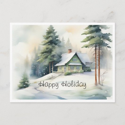 Winterschnee Postkarte (Vorderseite)