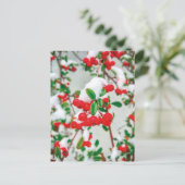 Winterschnee Rote Berge Postkarte (Stehend Vorderseite)