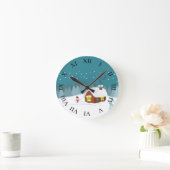Winterschnee Runde Wanduhr (Zuhause)