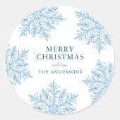 Winterschnee Runder Aufkleber (Vorderseite)