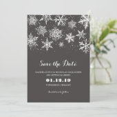 Winterschnee | SAVE THE DATE (Stehend Vorderseite)