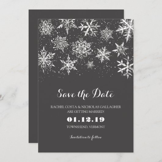 Winterschnee | SAVE THE DATE (Vorne/Hinten)