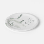 Winterschnee-Scanner-Teller Pappteller (Schrägansicht)