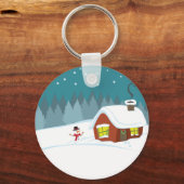 Winterschnee Schlüsselanhänger (Vorderseite)