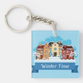 Winterschnee Schlüsselanhänger (Vorderseite)