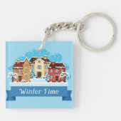 Winterschnee Schlüsselanhänger (Rückseite)