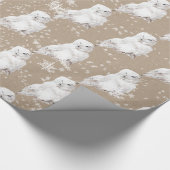 Winterschnee-Schnee-Schnee-Schnee-Papier-Wrapper Geschenkpapier (Ecke)
