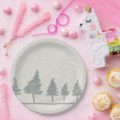 Winterschnee-Schnee-Weihnachtsgeschenk-Party Pappteller (Party)