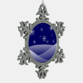 WINTERSCHNEE SCHNEEFLOCKEN Zinn-Ornament (Links)