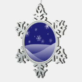 WINTERSCHNEE SCHNEEFLOCKEN Zinn-Ornament (Rechts)