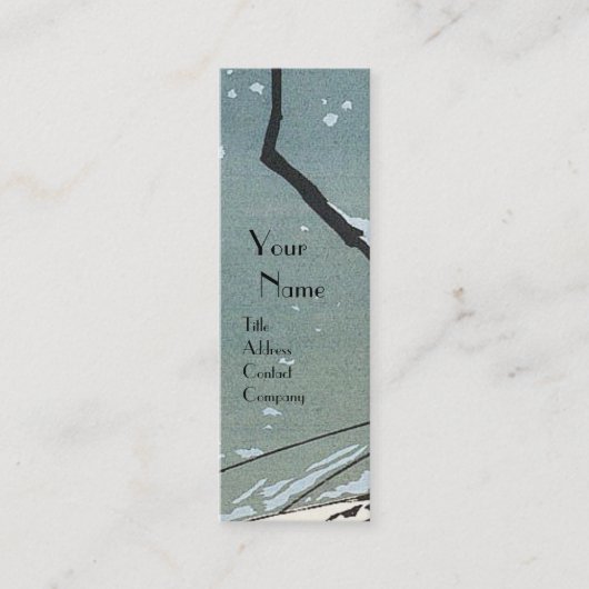 WINTERSCHNEE / SCHÖNHEIT FASHION COSTUME DESIGNER MINI VISITENKARTE (Vorderseite)