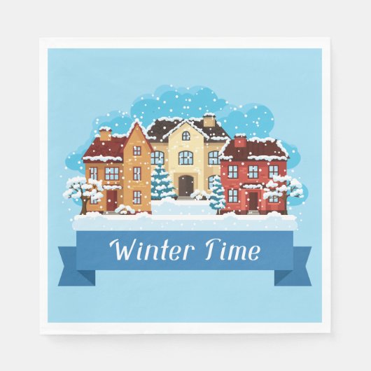 Winterschnee Serviette (Vorderseite)