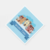 Winterschnee Serviette (Ecke)