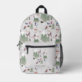 Winterschnee Skipisten Alpin Landschaft Bedruckter Rucksack (Vorderseite)