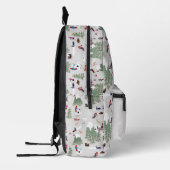 Winterschnee Skipisten Alpin Landschaft Bedruckter Rucksack (Links)