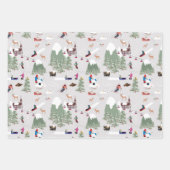 Winterschnee Skipisten Alpin Landschaft Geschenkpapier Set (Vorderseite 3)