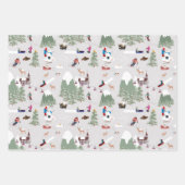 Winterschnee Skipisten Alpin Landschaft Geschenkpapier Set (Vorderseite 2)