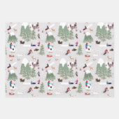 Winterschnee Skipisten Alpin Landschaft Geschenkpapier Set (Vorderseite)
