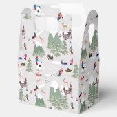 Winterschnee Skipisten Alpin Landschaft Geschenkschachtel (Geöffnet)