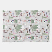 Winterschnee Skipisten Alpin Landschaft Geschirrtuch (Horizontal)