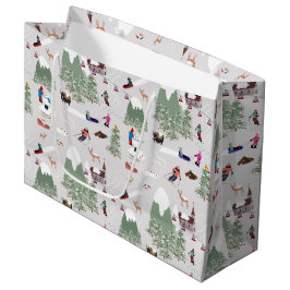 Winterschnee Skipisten Alpin Landschaft Große Geschenktüte